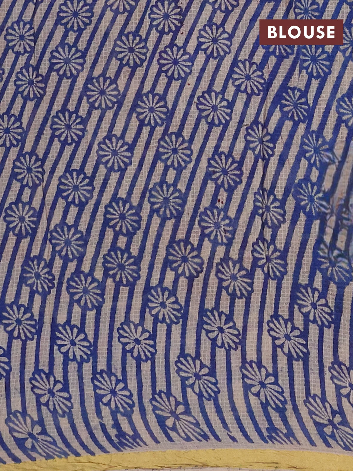 Purple and Blue Kota Kalamkari Cotton Saree